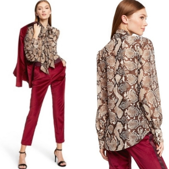 Altuzarra Python Print Blouse - Picture 2 of 8
